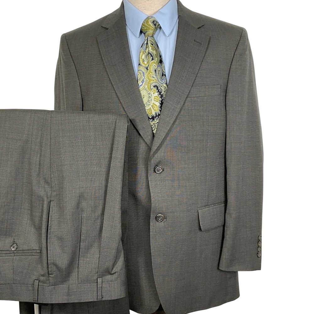 Jos A Bank Suit Men 41R 34W 29L Brown Career Classic‎ FLAW